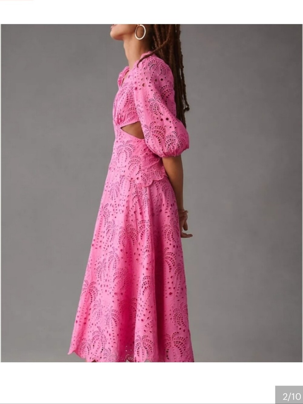 Farm Rio Pink Richilieur Mididress - Picture 3 of 8